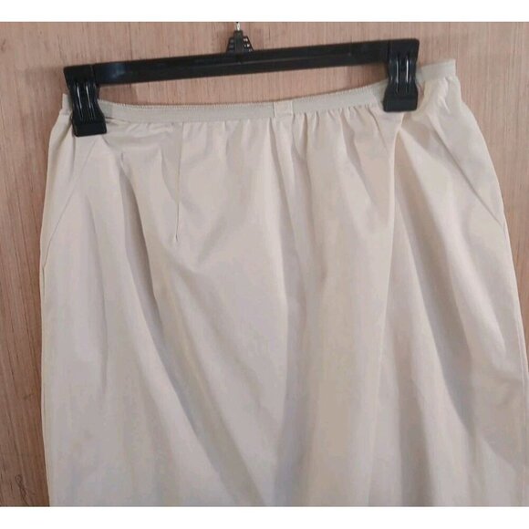 ShadowLine (L) Lace-Trimmed Front Slit Long Length 38" Half Slip All Nylon Vtg - Picture 3 of 5